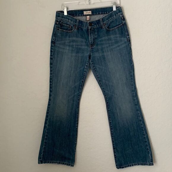 Abercrombie & Fitch Vintage Cotton Dark Wash Denim Women Jeans Size 8S - Picture 1 of 10